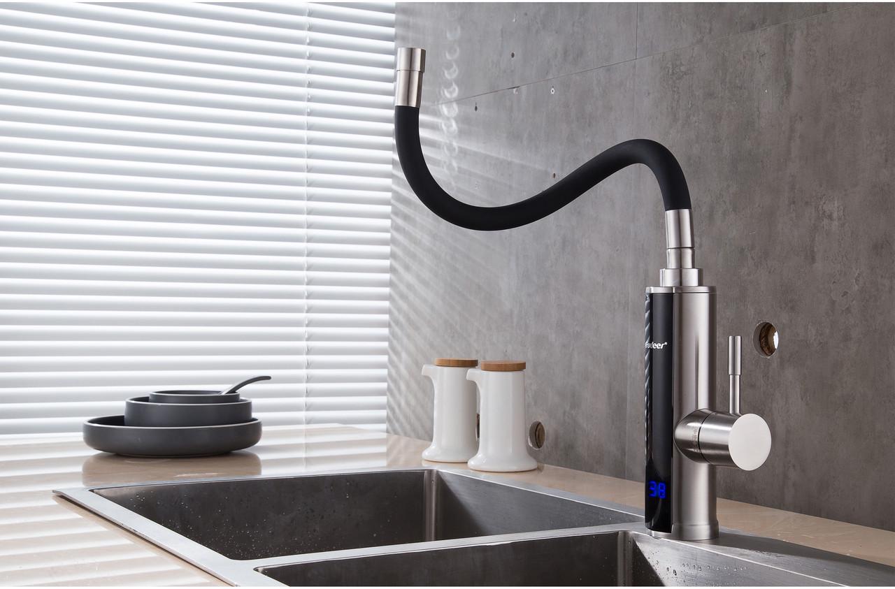 Кран проточний для кухні MIXXUS Electra 470-EF з гнучким виливом (MX0773)