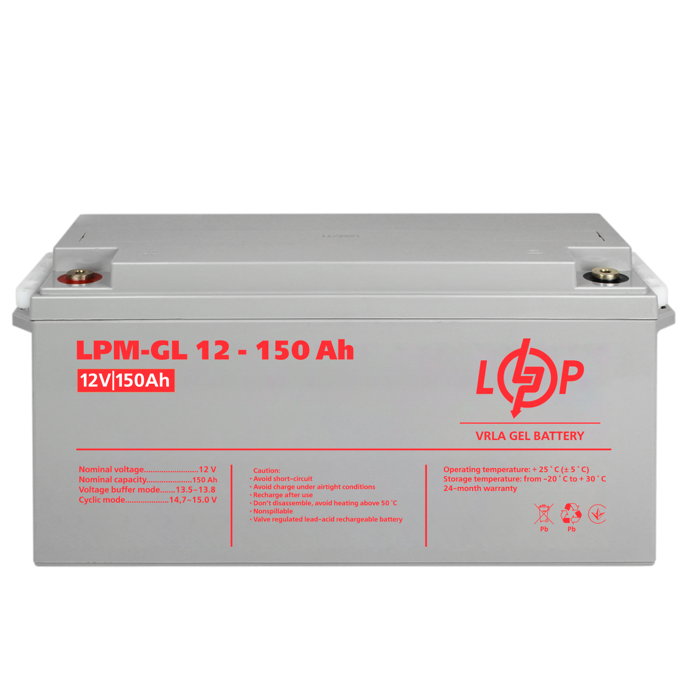 Акумулятор гелевий LogicPower LPM-GL 12 V 150 Ah - фото 5 Акумулятор гелевий LogicPower LPM-GL 12 V 150 Ah - фото 5