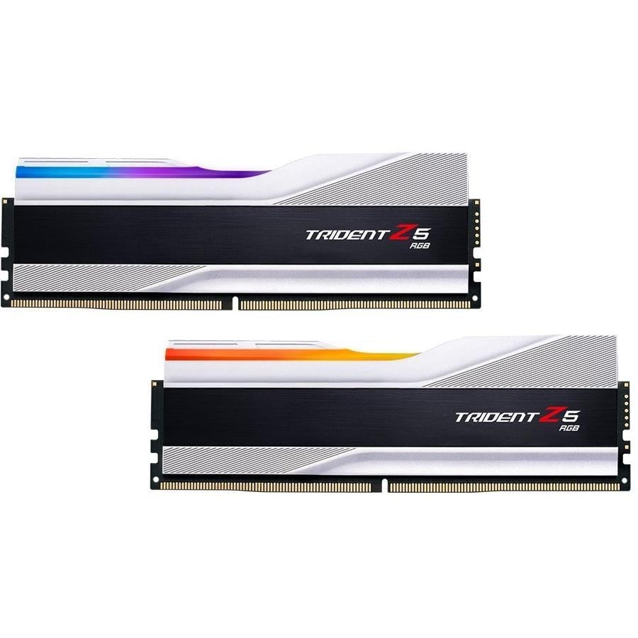 Оперативная память с подсветкой G.Skill Trident Z5 RGB DDR5 32 ГБ 2x16GB 8000MHz Silver (F5-8000J3848H16GX2-TZ5RS)