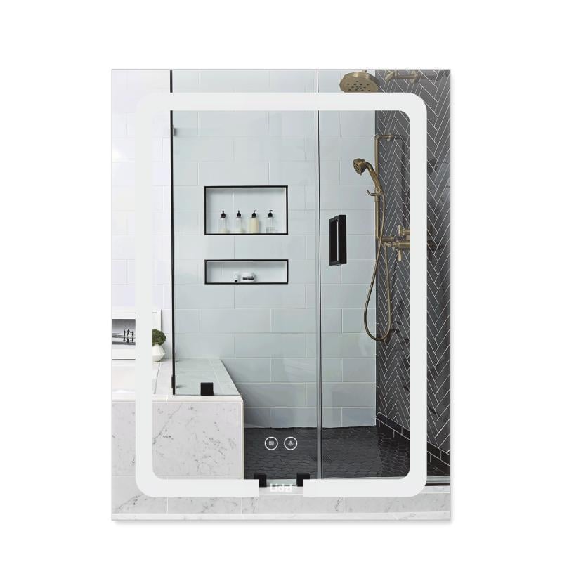 Зеркало Lidz Kubis LD78LF9376080 с LED-подсветкой Touch/с антизапотеванием/с димером 600х800 мм (SD00052336)