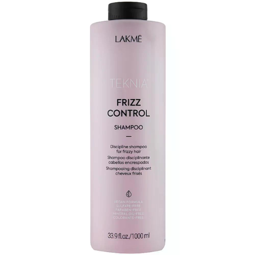 Шампунь бессульфатный дисциплинировочный Lakme Teknia Frizz Control Shampoo для непослушных или волнистых волос 1000 мл