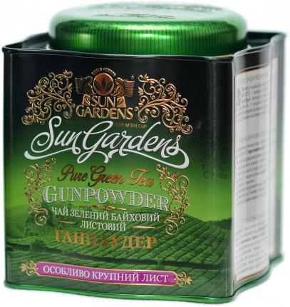 Чай зелений Sun Gardens Gunpowder 250 г з/б квадрат