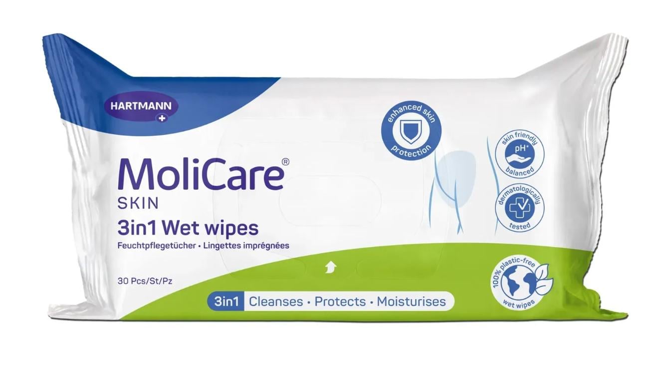 Влажные салфетки MoliCare Skin 3в1 30 шт.