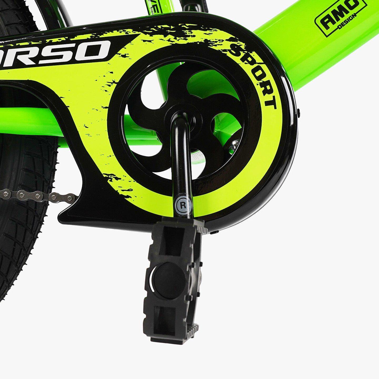 Велосипед двухколесный Corso MAXIS 16" детский c багажником Зеленый - фото 4 Велосипед двухколесный Corso MAXIS 16" детский c багажником Зеленый - фото 4