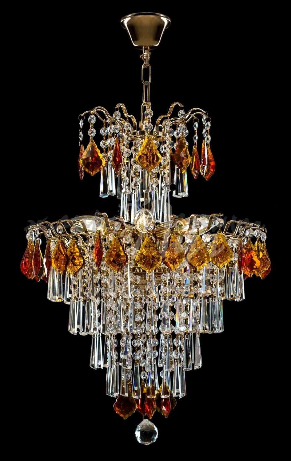 Кришталева люстра L5207/450/6 FGD BRN Золото/Білий/Коричневий (AN000479) Кришталева люстра L5207/450/6 FGD BRN Золото/Білий/Коричневий (AN000479)