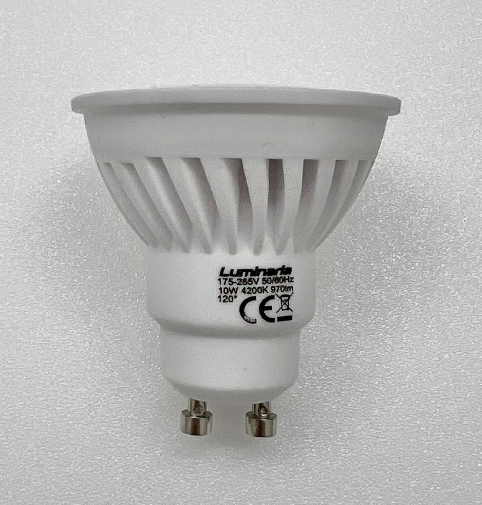 Лампа Luminaria LED CERAMIC GU10 10W 4200K 120° Нейтральный белый - фото 3 Лампа Luminaria LED CERAMIC GU10 10W 4200K 120° Нейтральный белый - фото 3