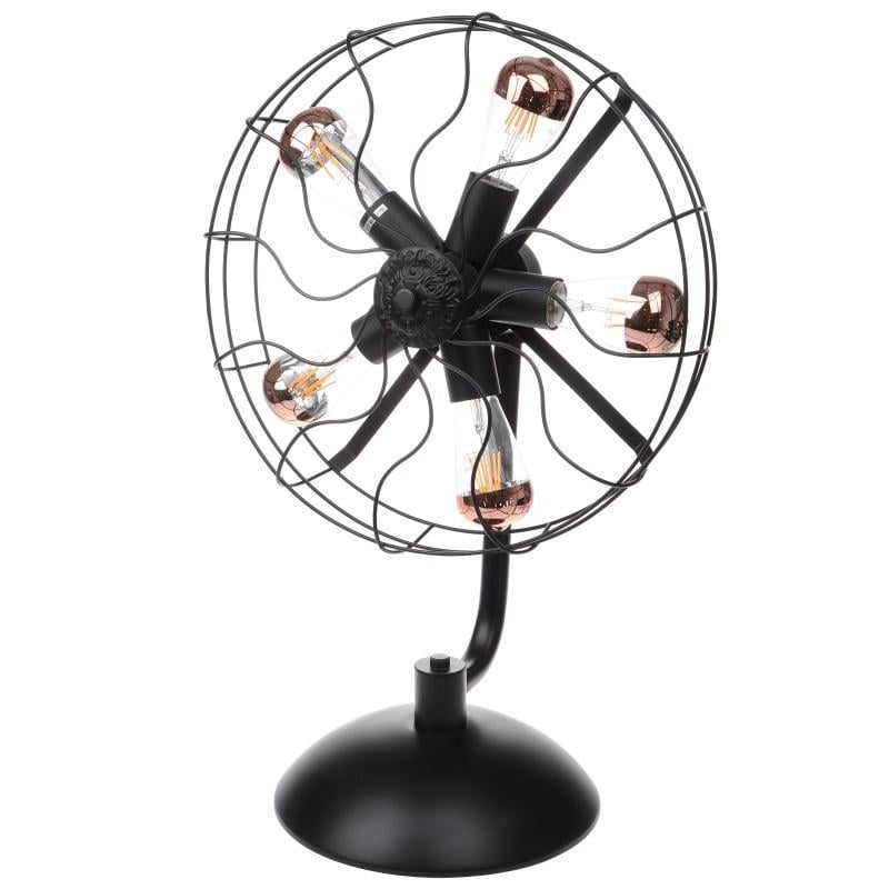 Настольная лампа лофт Вентилятор Brille BL-332T/5 E27 BK