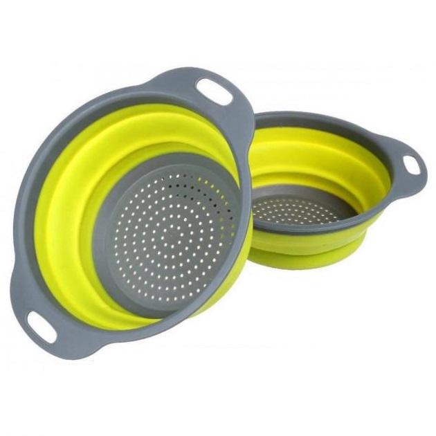 Друшляки силіконові складні Collapsible Filter Baskets 2 шт. Жовтий (BUF245342)