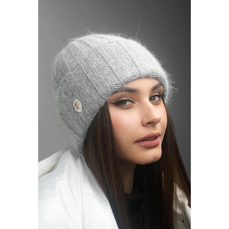 Шапка жіноча із вовни кролика Braxton 6040 one size Сірий