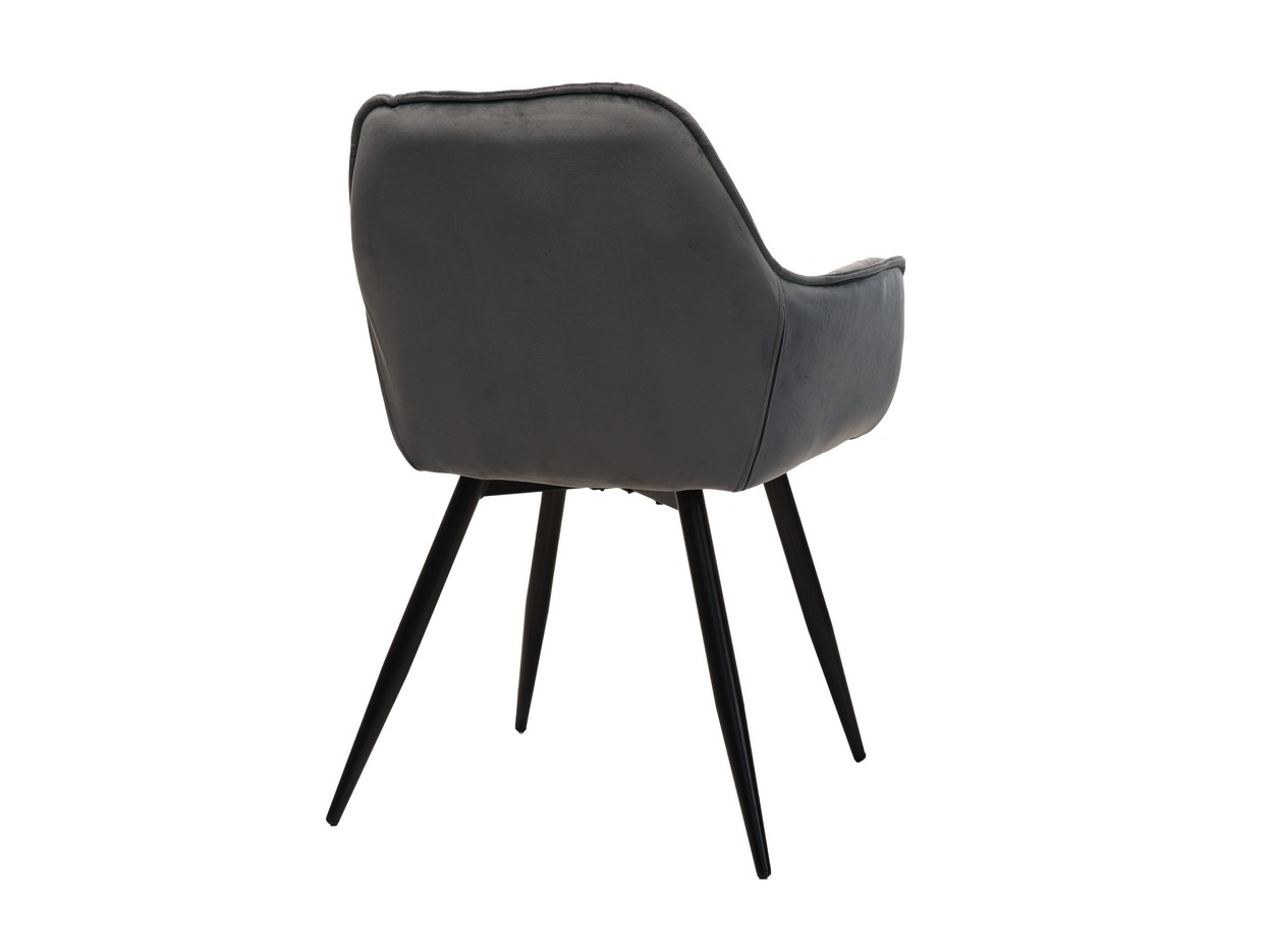 Стул обеденный Vetro Серый велюр/Черный (M-65) - фото 3 Стул обеденный Vetro Серый велюр/Черный (M-65) - фото 3