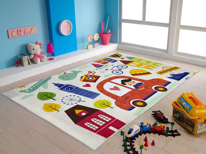 Ковер детский на пол Город 100x160 см (L0338.1)