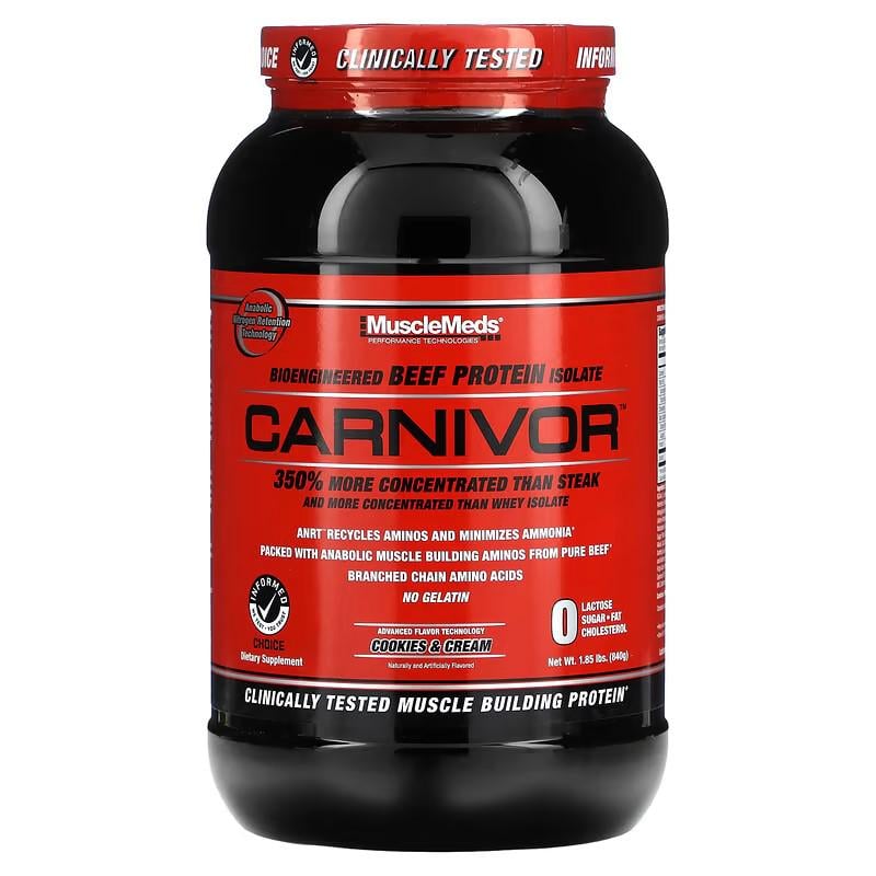 Изолят MuscleMeds Carnivor Bioengineered Beef Protein Isolate сookies/сream 840 г (00000038269)