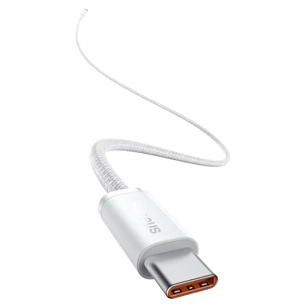 Кабель BASEUS Dynamic Series Fast Charging Data Cable Type-C to Type-C CALD000302 100W 2 м White - фото 3