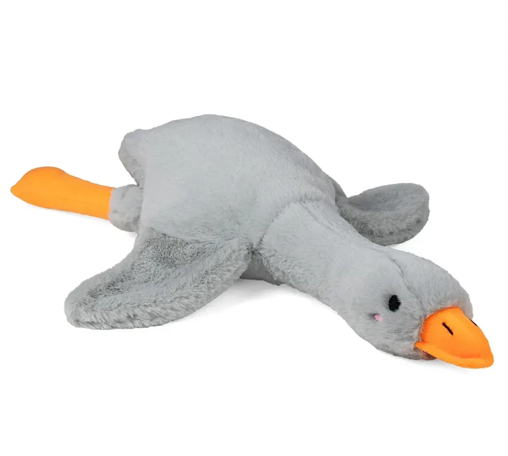 М'яка іграшка Kidsqo Гусь-обіймусь з штучного хутра 52 см Сірий (150-98-KD743)