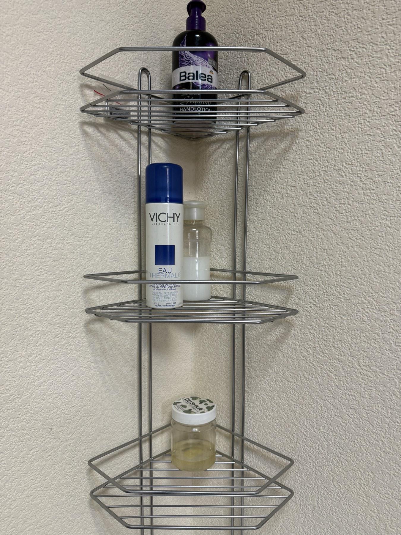 Полка угловая MOBILITY 3-х ярусная для ванной комнаты металлическая 57х20х20х27 см Металлик (26650306) - фото 10 Полка угловая MOBILITY 3-х ярусная для ванной комнаты металлическая 57х20х20х27 см Металлик (26650306) - фото 10