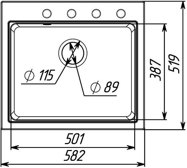 Мийка гранітна для кухні Platinum 5852 VESTA матовий Титан - фото 7