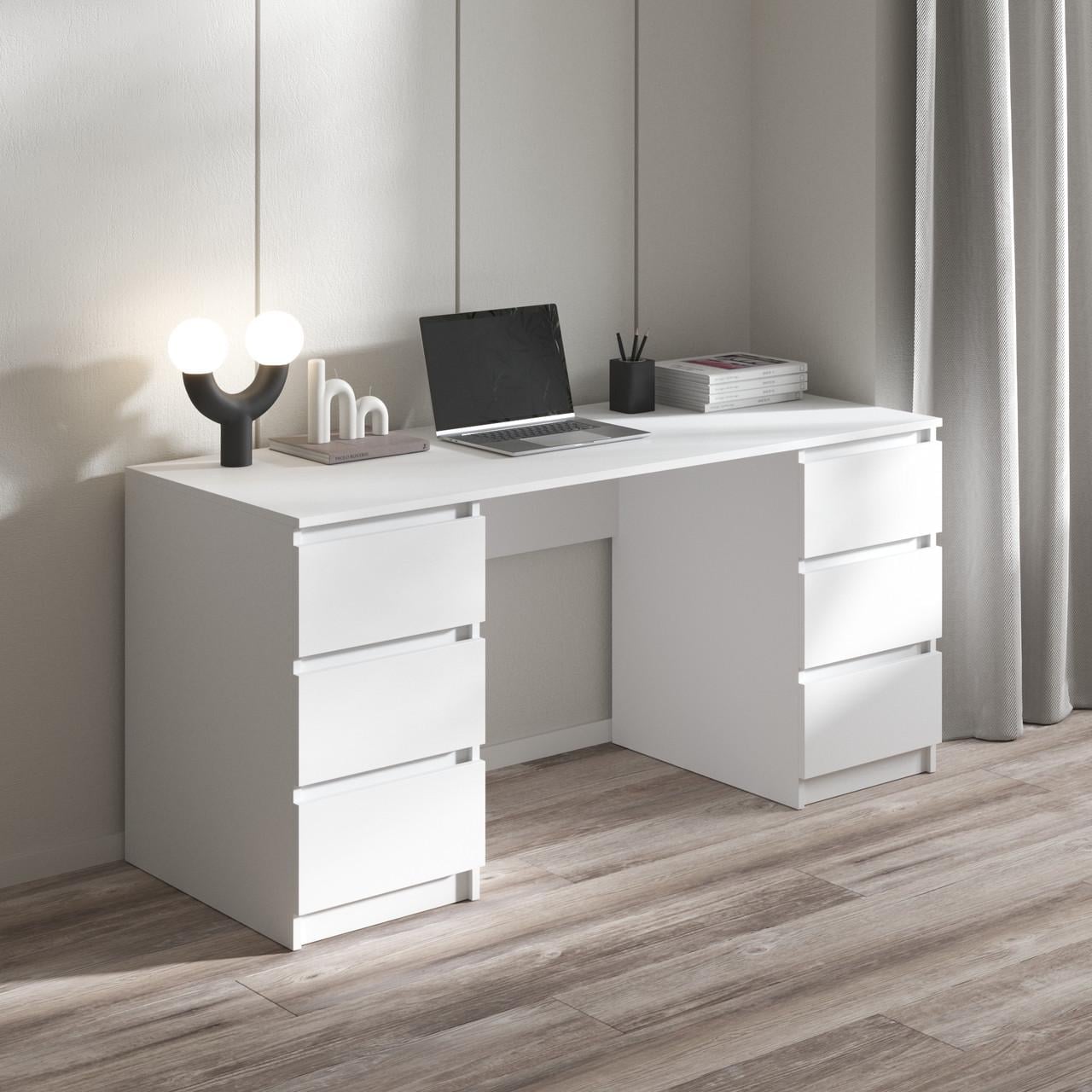 Стол компьютерный с 2 тумбами Вайс R-2 160х60х75 см Белый (30306916)