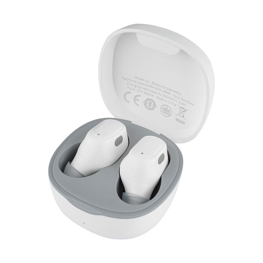 Наушники беспроводные BASEUS Encok True Wireless Earphones WM01 White (NGTW240002) - фото 3