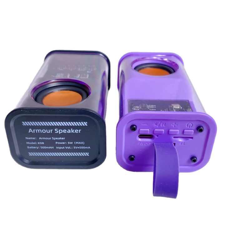 Портативная колонка SPS A036 Bluetooth 5.0 с подсветкой Purple (24637562) - фото 4 Портативная колонка SPS A036 Bluetooth 5.0 с подсветкой Purple (24637562) - фото 4