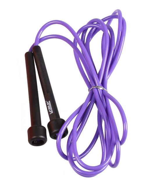 Скакалка в тубусе PVC JUMP ROPE 275x0,5 см Черный/Фиолетовый (LS3115-p)