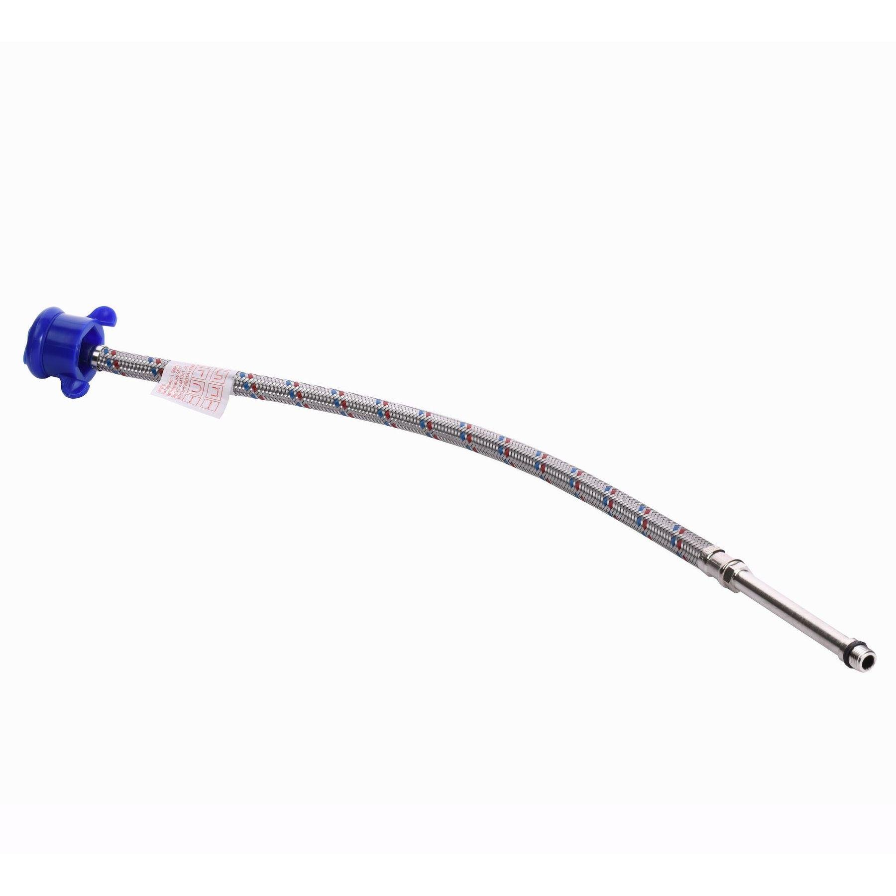 Шланг для смесителя SOLOMON нержавеющая сталь 10х1/2" 0,5 м HY6201 A LONG-штуцер 70 мм (000008011) - фото 2