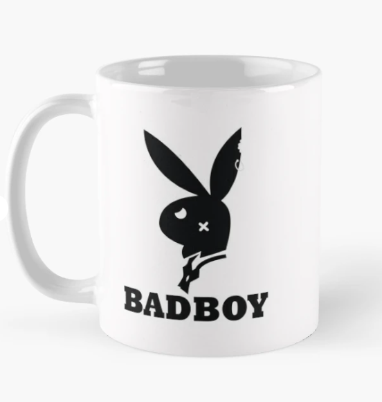 Чашка керамическая с принтом "Badboy" Заяц 330 мл Белый (ПН282Ч)