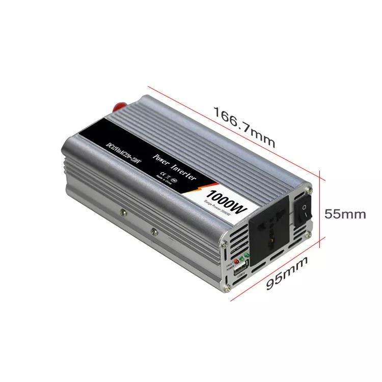 Перетворювач напруги Інвертор AC/DC 12V-220 V 1000 W UKC Power Inverter Silver - фото 3