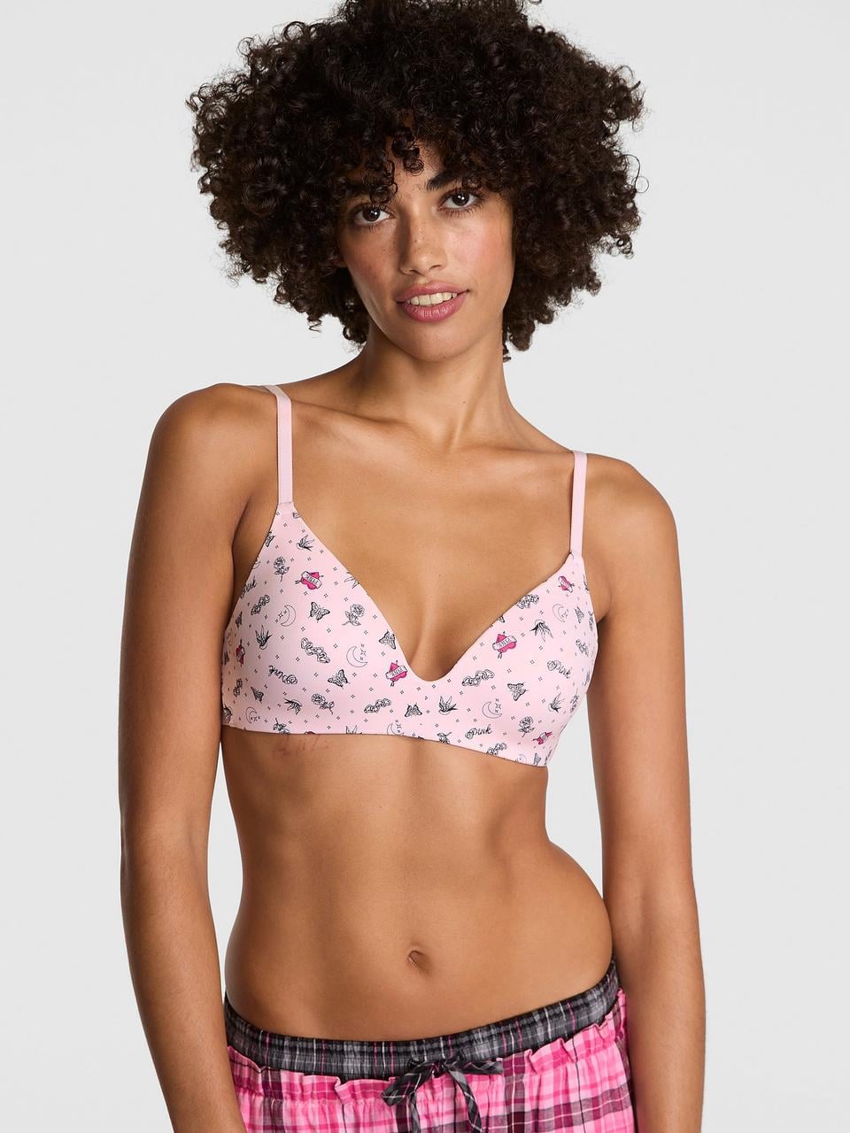 Бюстгальтер Victoria's Secret Wear Everywhere Lightly Lined Wireless 70A Рожевий (333421356810)