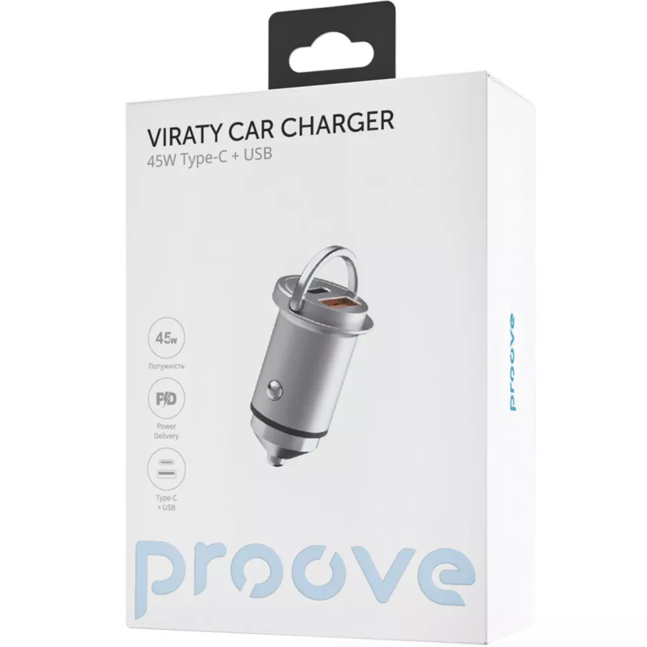 Зарядний пристрій Proove Viraty Car Charger QC+PD автомобільний 45 W - фото 4