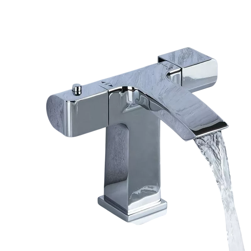 Смеситель для раковины с термостатом Gappo G1007-40 Хром (G1007-40)