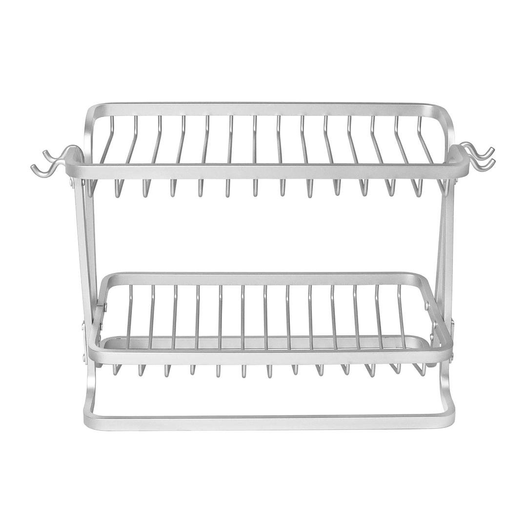 Полка для ванной комнаты двухъярусная Homax алюминиевая 35,5x15x22 см (EBA 1020 AL)