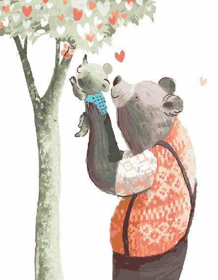 Картина по номерам Brushme Медведь и медвежонок 40x50 см (GX22678) Картина по номерам Brushme Медведь и медвежонок 40x50 см (GX22678)