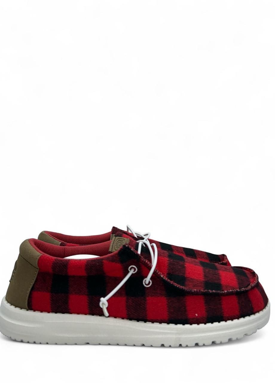 Мокасины женские Hey Dude Wally Buffalo Plaid 40657-610 р. 38 25,2 см Красный (2775655855) - фото 2 Мокасины женские Hey Dude Wally Buffalo Plaid 40657-610 р. 38 25,2 см Красный (2775655855) - фото 2