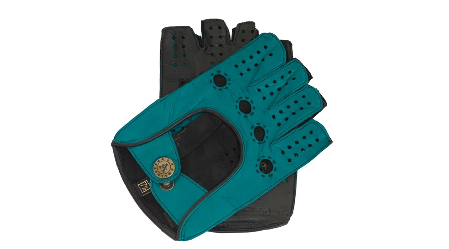 Перчатки митенки женские Alpa Gloves 326-19 натуральная кожа наппа р. 6,5 Голубой (28598668)