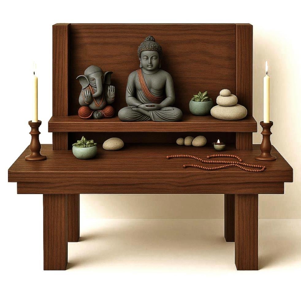 Вівтар для медитації з дерева Анандіра Терракот (ЛАТ-001232)