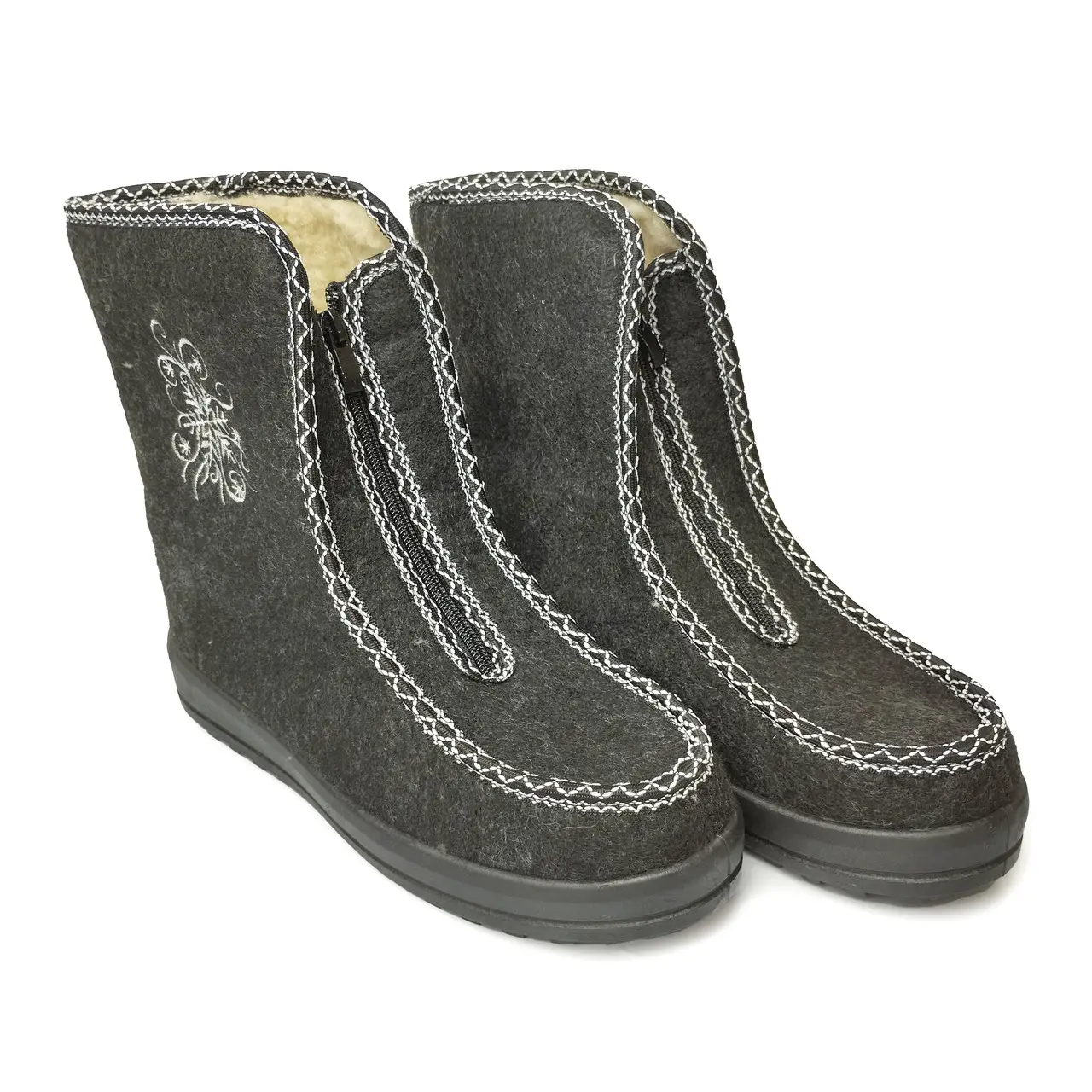 Бурки женские войлочные 24,5 см р. 38 Черный (4005-4-38)