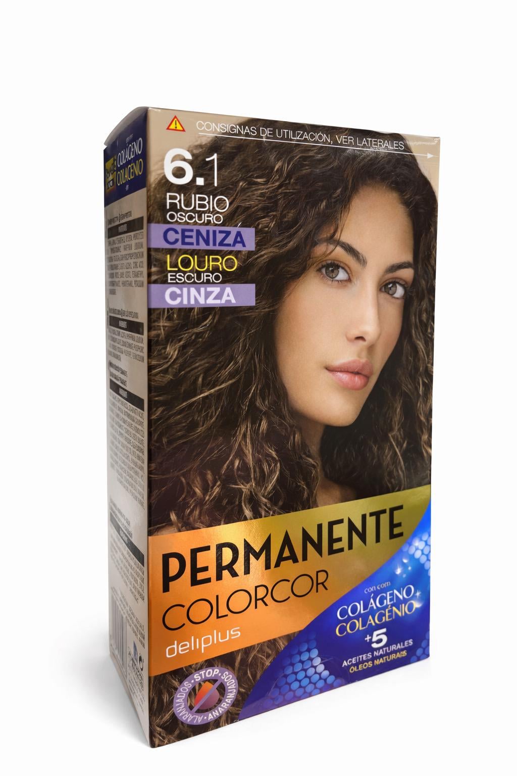 Краска для волос Daliplus Permanente Colorcor 6.1 Rubio oscuro Ceniza Темно-пепельный блондин