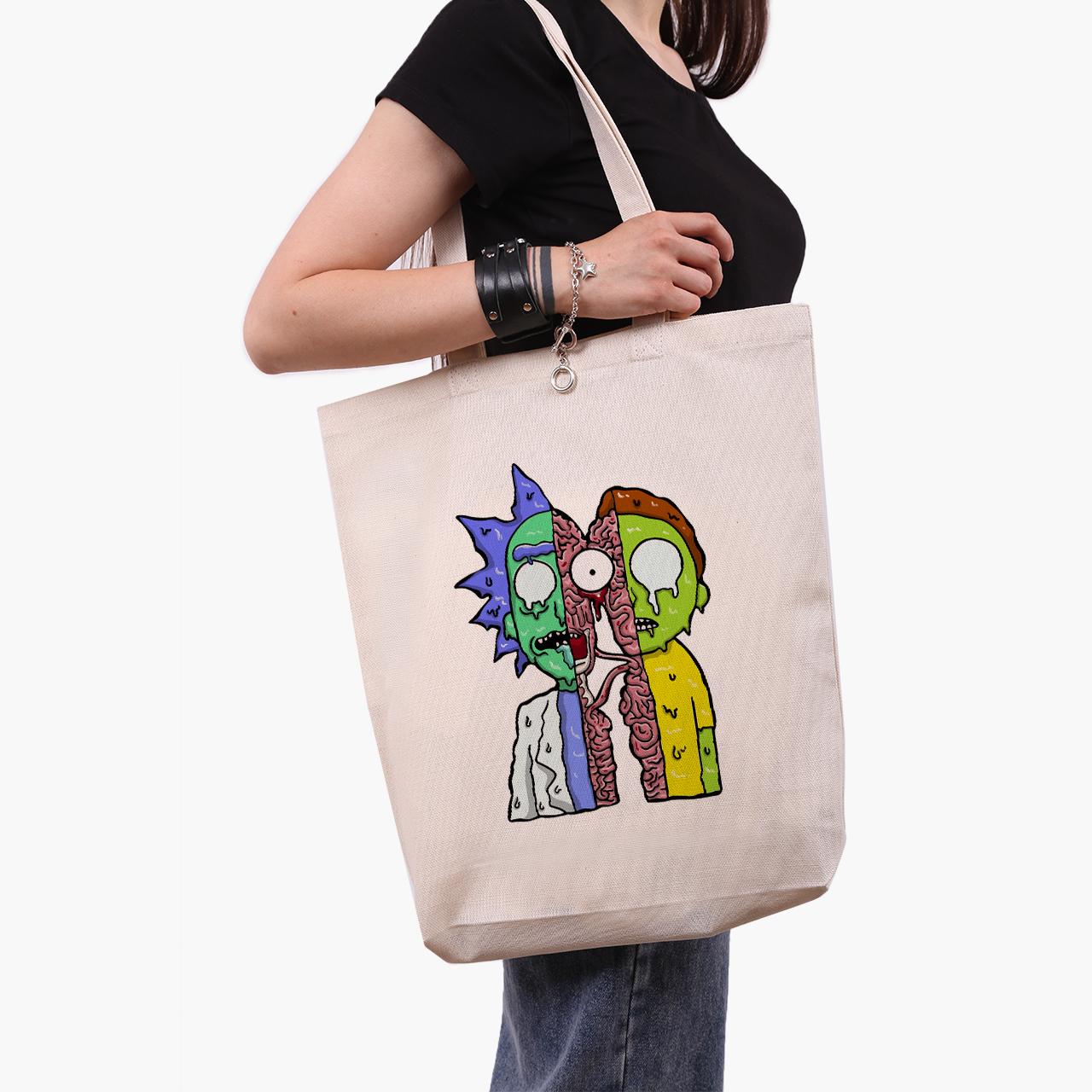 Еко сумка шоппер Rick Sanchez Rick and Morty 41x39x8 см Бежевий (9227-2940-WTD)