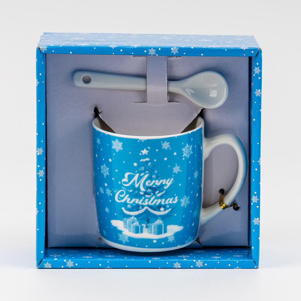 Чашка з ложечкою Зимові свята 200 мл (9250-016) - фото 3