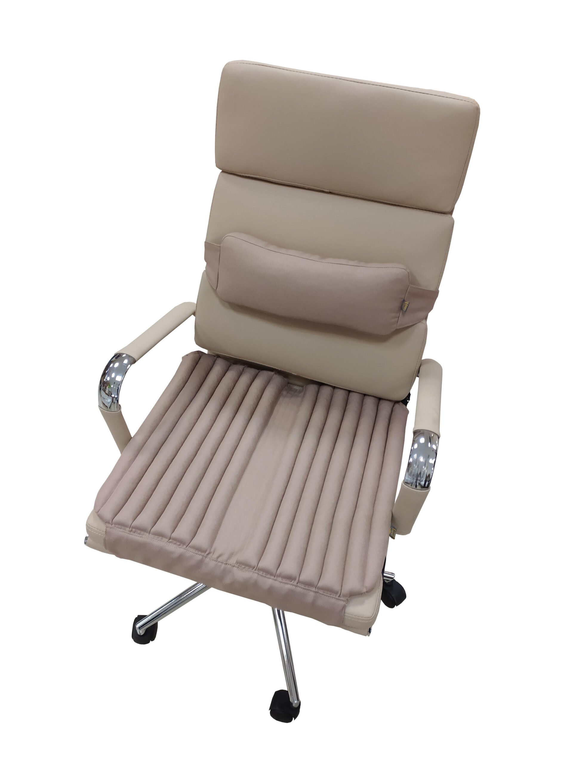 Ортопедические подушки EKKOSEAT на кресло руководителя (Комплект). Бежевый.