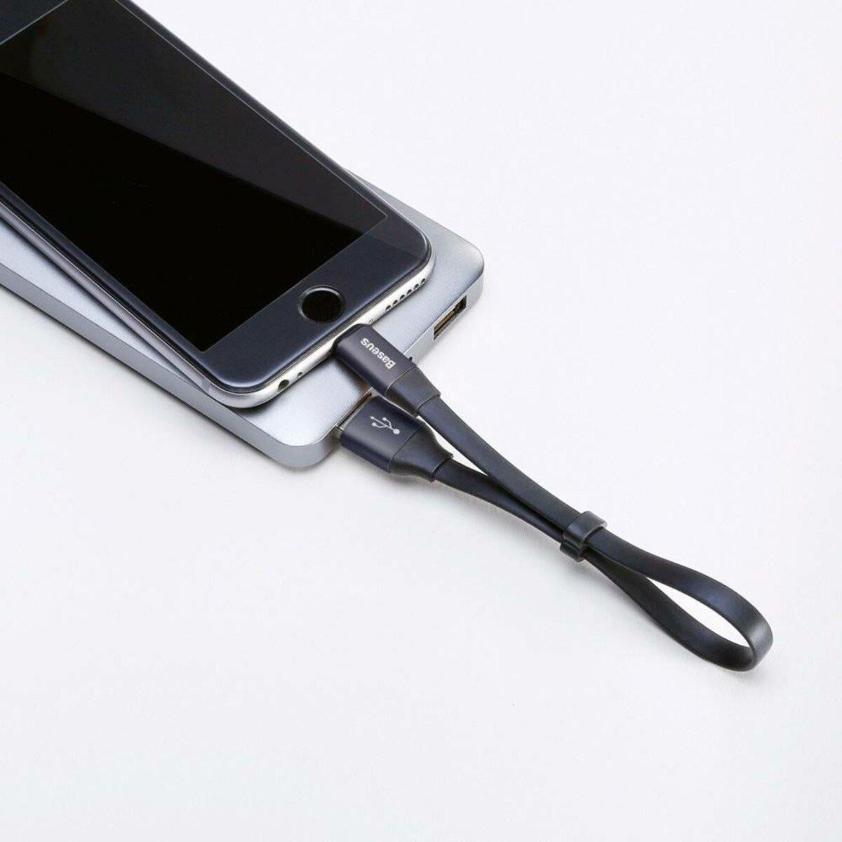Кабель BASEUS Nimble Portable Cable For Apple 23 см Black - фото 5
