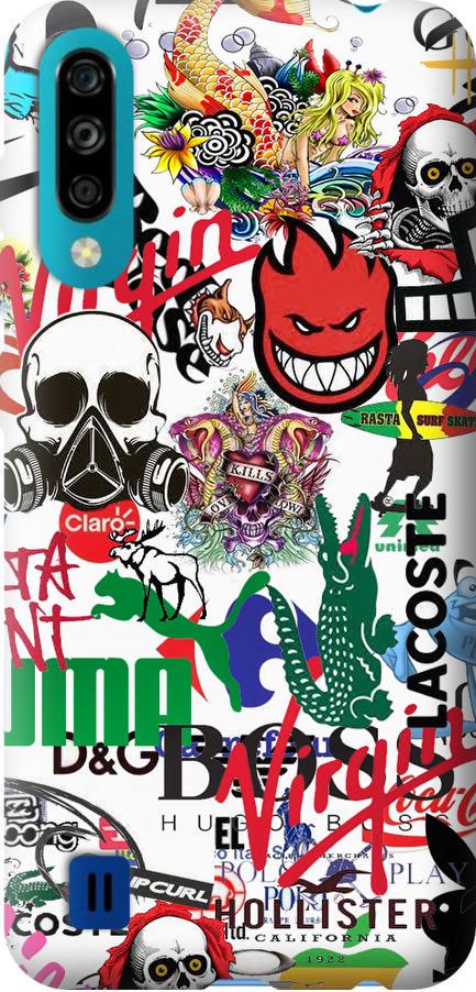 Чехол на ZTE Blade A7 2020 Many different logos (4022u-2108-42517)