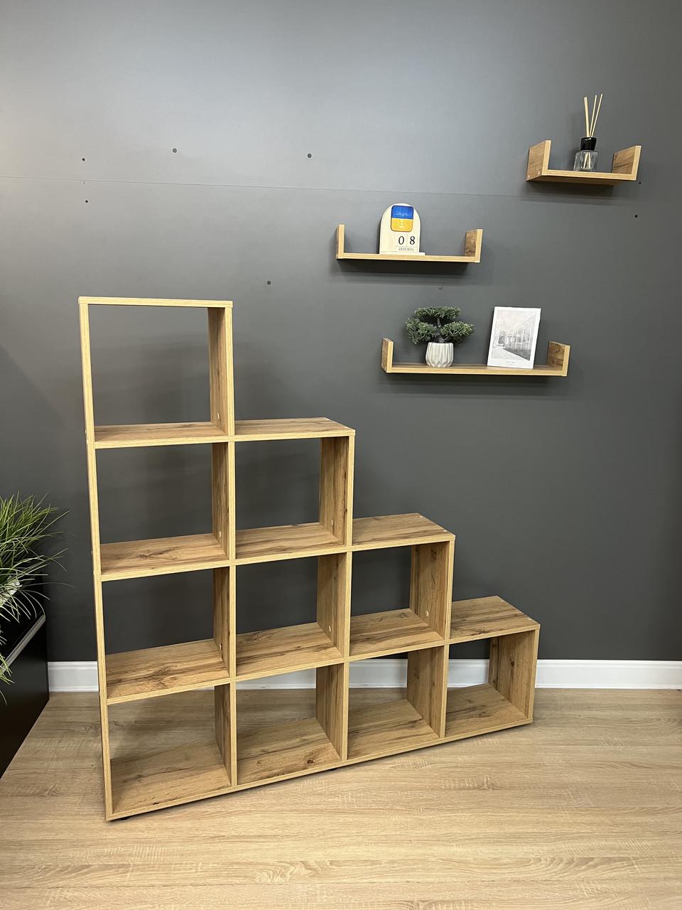 Стелаж А-5 на 10 комірок 1425х1400х252 мм Дуб Аппалачі