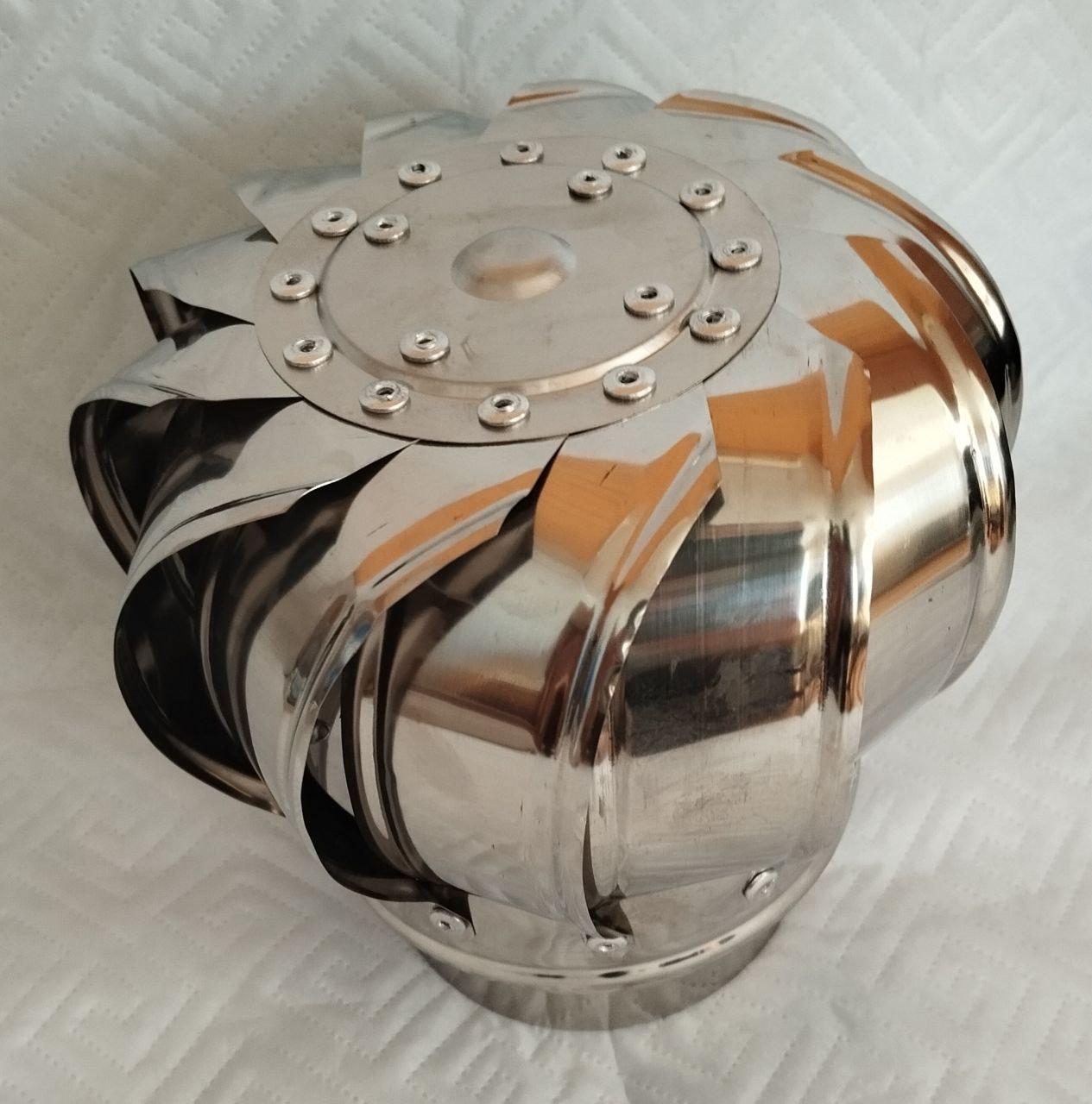 Турбодефлектор вентиляционный из нержавеющей стали 201 d 110 мм (23503434) - фото 2 Турбодефлектор вентиляционный из нержавеющей стали 201 d 110 мм (23503434) - фото 2