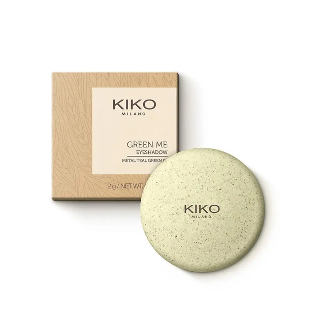 Тени для век компактные Kiko Milano Green Me Eyeshadow с экстрактом граната 2 г 01 Matte Beige