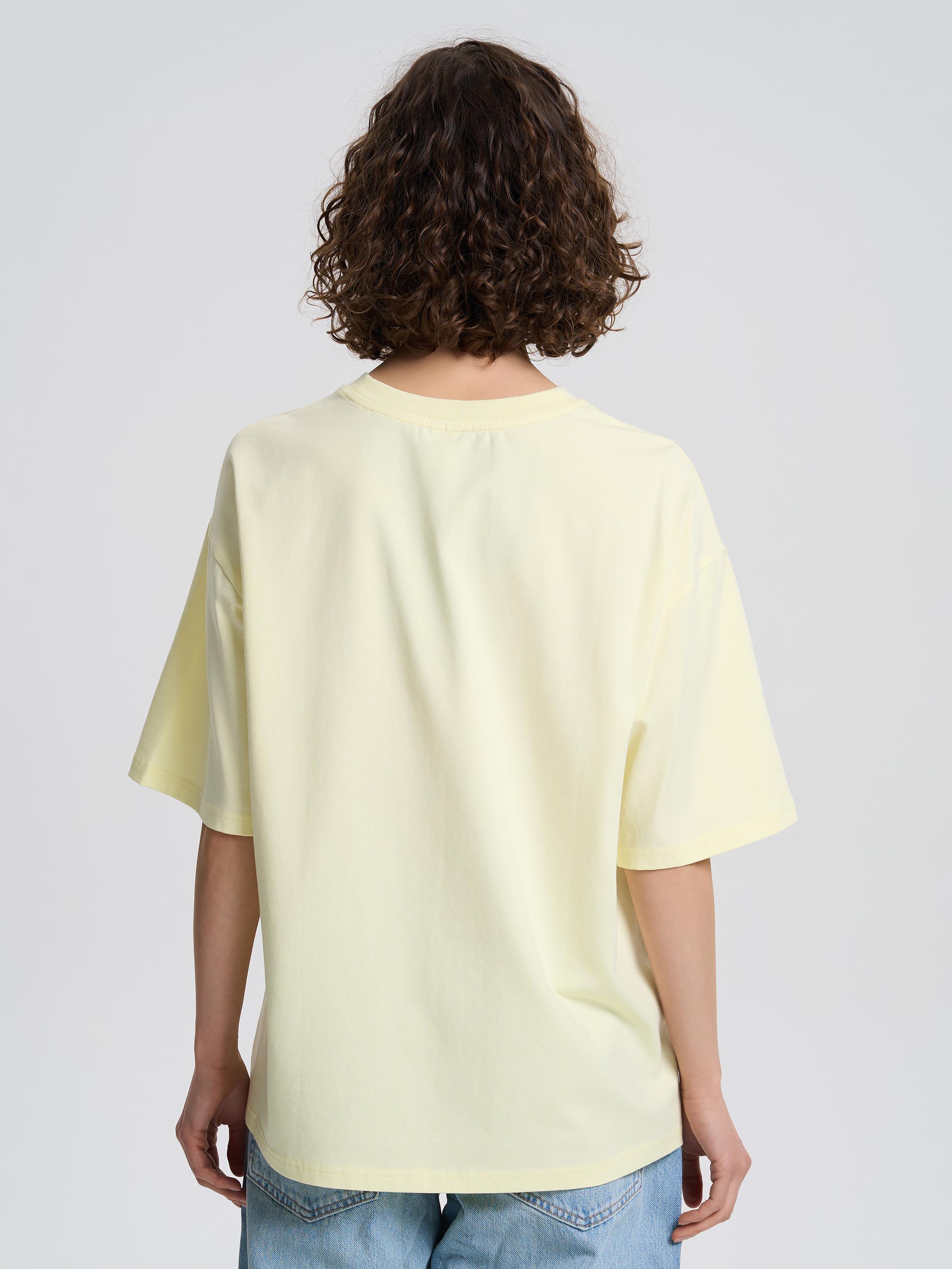 Футболка женская оверсайз ROZA 231105 S Нежно-желтый (4824005715419) - фото 3 Футболка женская оверсайз ROZA 231105 S Нежно-желтый (4824005715419) - фото 3