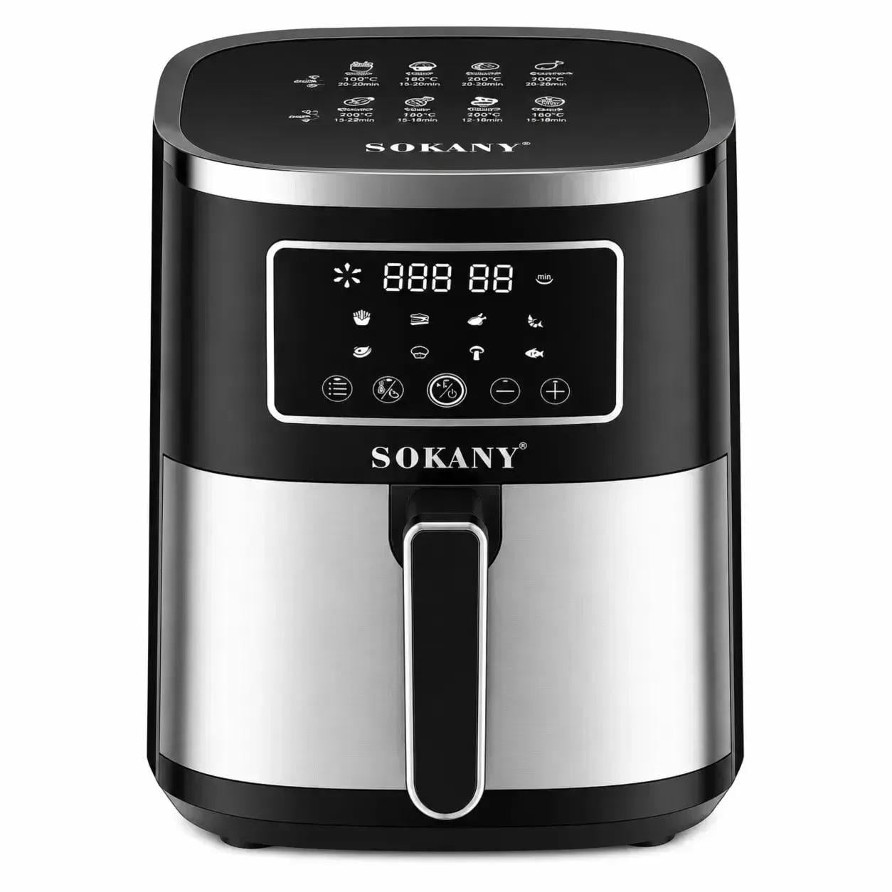 Мультипечь аэрогриль Sokany SK-10052 сенсорная безмасляная 8 л 1700 Вт Мультипечь аэрогриль Sokany SK-10052 сенсорная безмасляная 8 л 1700 Вт