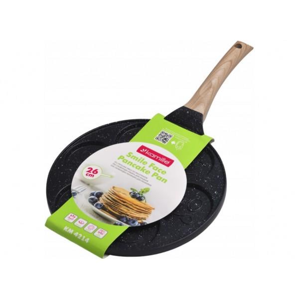 Сковорода для оладок Kamille Black marble 26 см