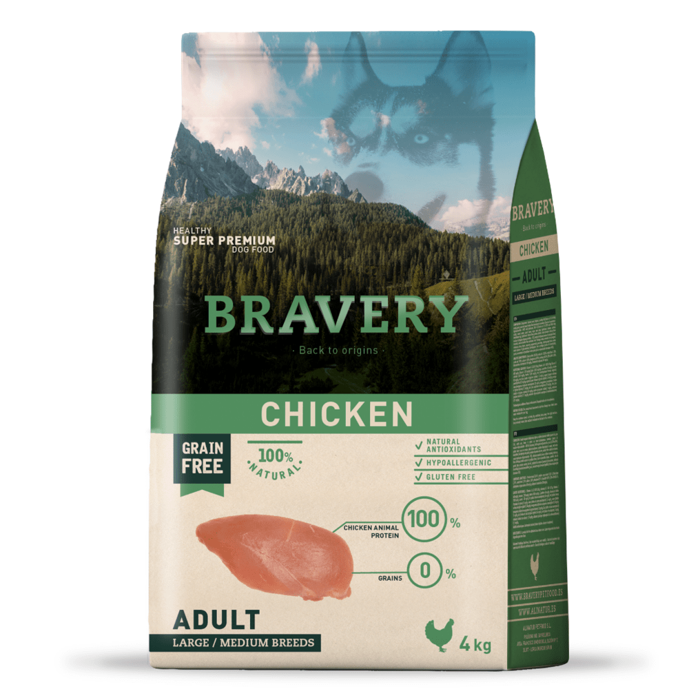 Корм сухой Bravery Dog Chicken Large/Medium 4 кг