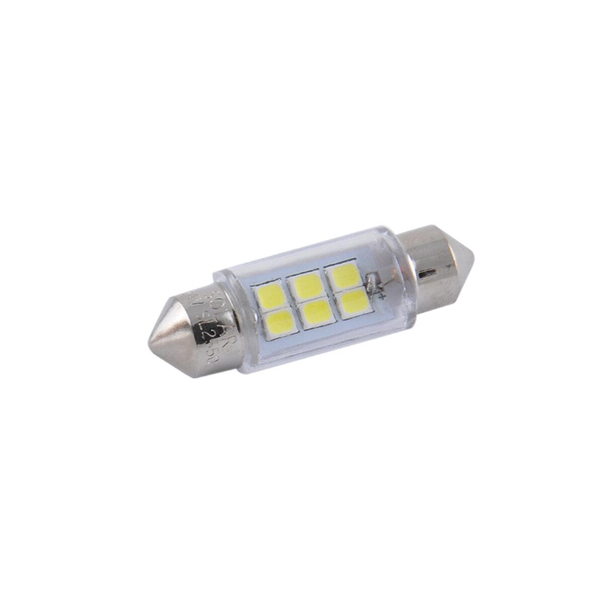 Автомобільна лампа Led Solar 24 V SV8.5 T11x36 6SMD 2 шт. White (4413-d81a9) - фото 3